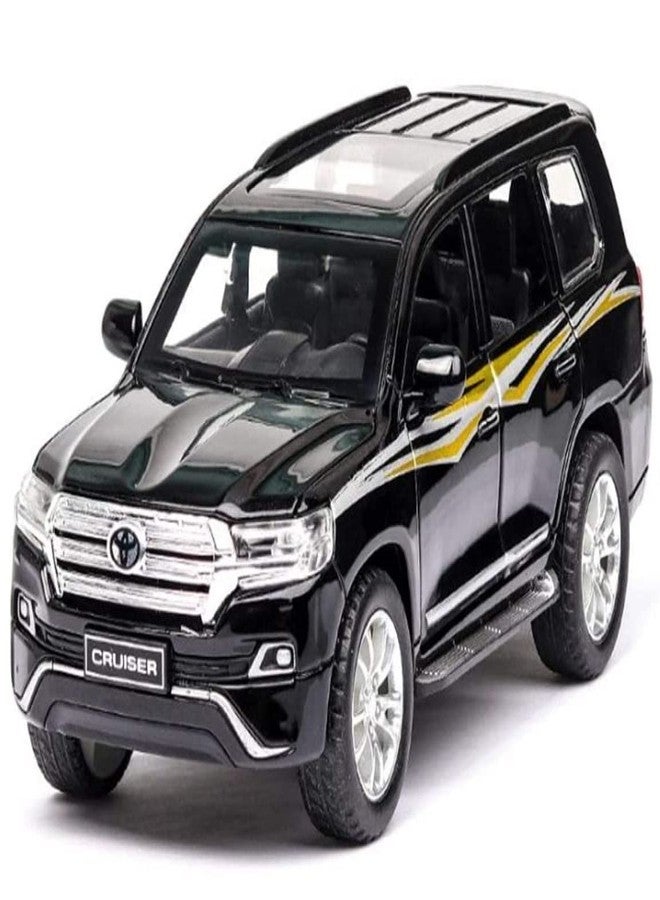 KING FORU 1:24 Scale Exclusive Alloy Metal Pull Back Die-cast Car Model with Sound Light Mini Auto Toy for Kids Metal Model Toy Car with Sound and Light (1.24 Land Cruiser Police CAR-Multicolor) - Image 1